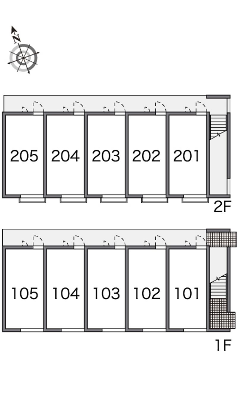 レオパレスラングシェーン 間取配置図