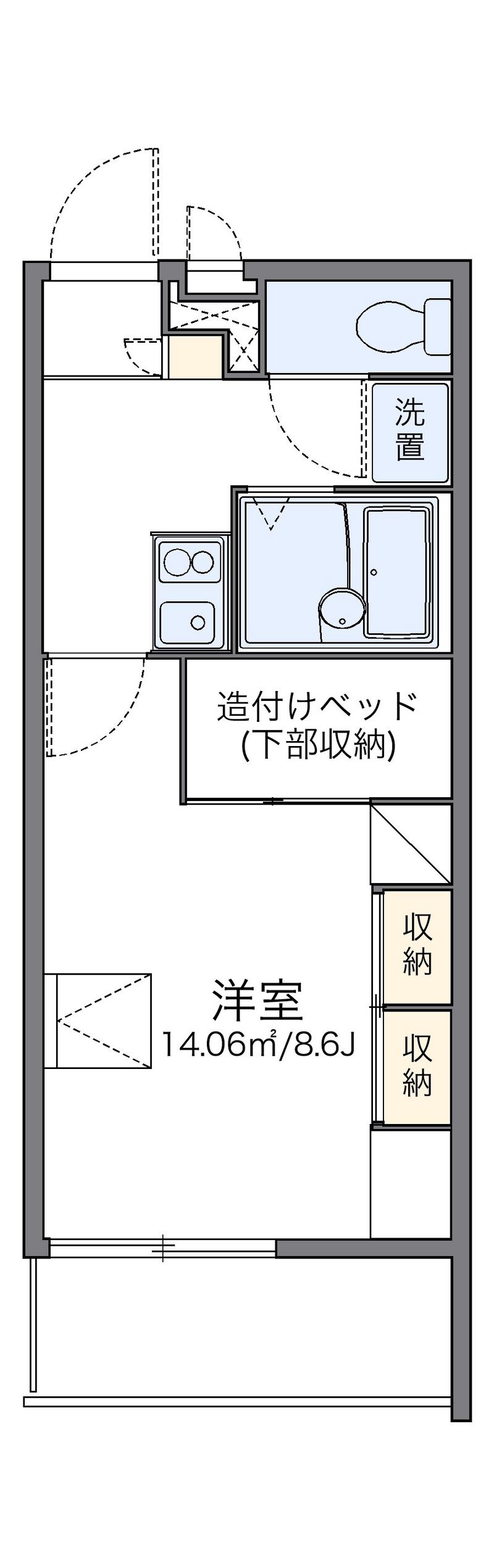 レオパレスやまぶき 間取図