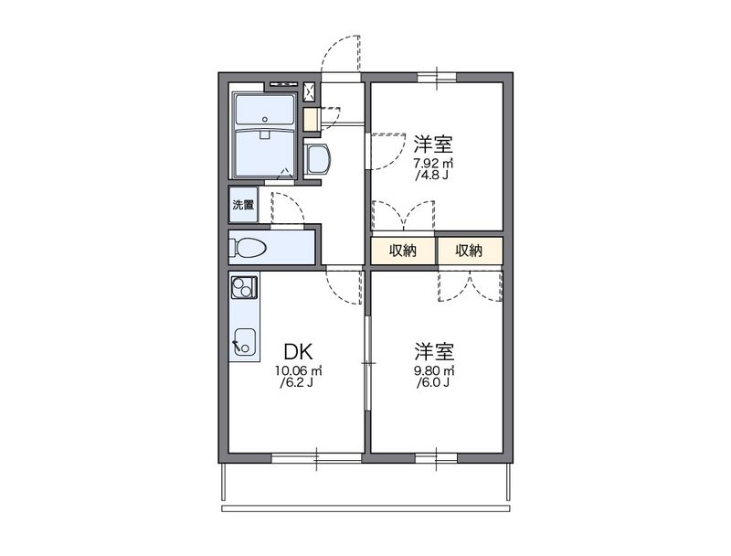 レオパレス桜木 間取図