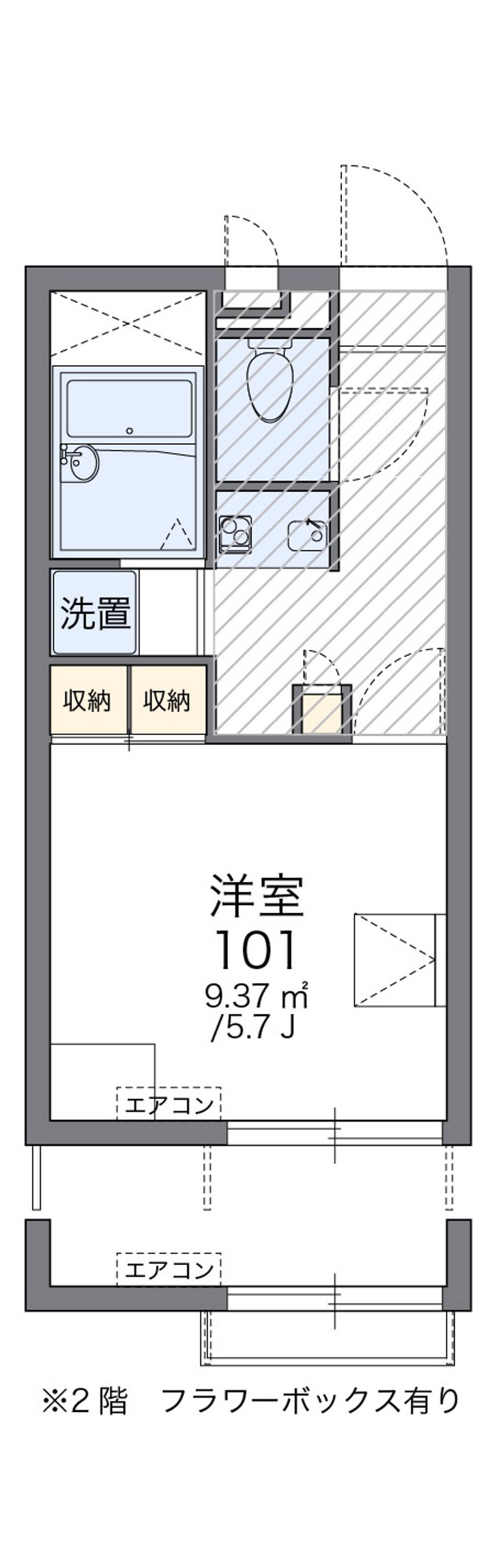 レオパレスリシェシール 間取図