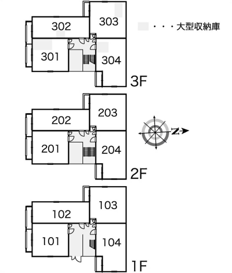 レオパレス別所新町ＬＡ１ 間取配置図