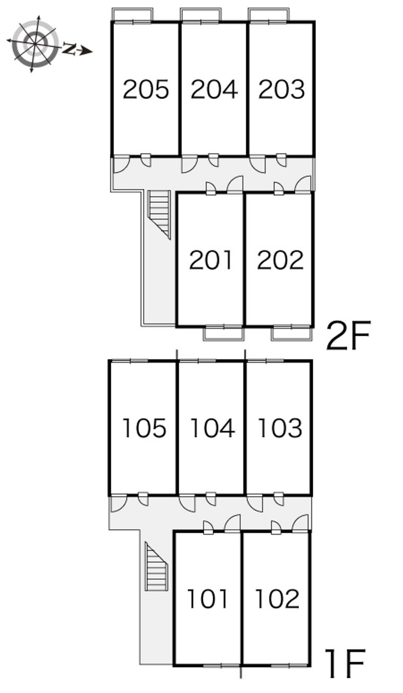 レオパレスサティセフォンツ 間取配置図