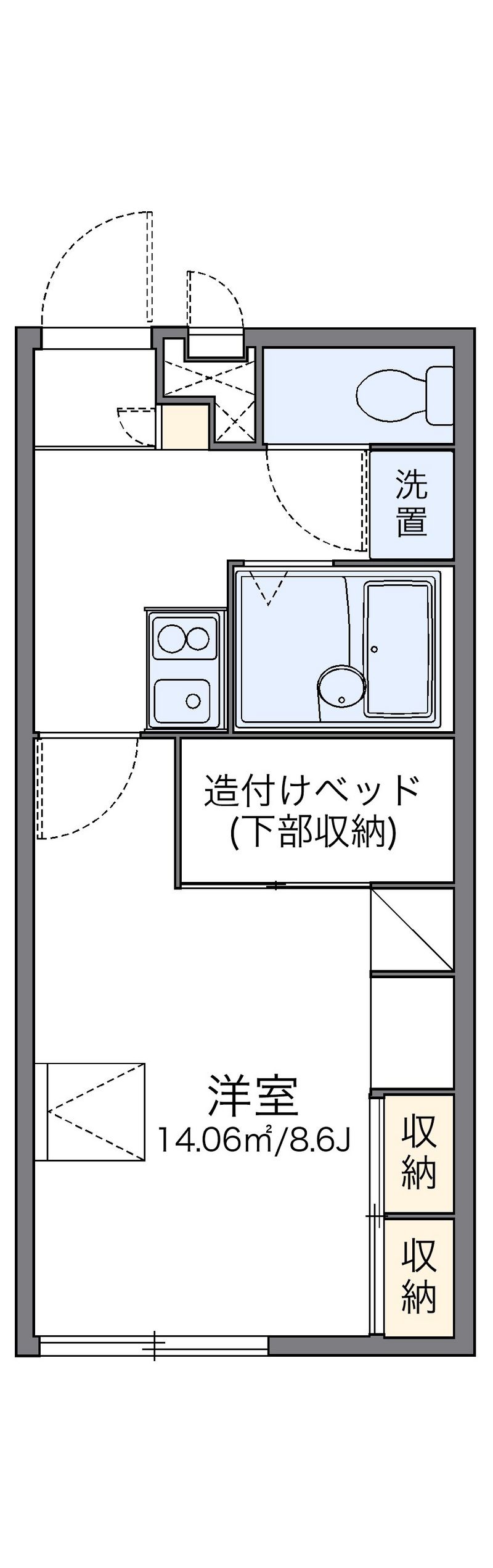 レオパレスコージー金石 間取図