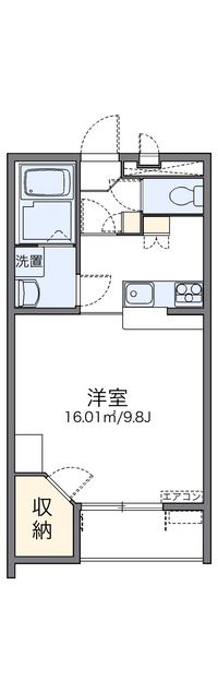 レオパレス花鳥 間取り図