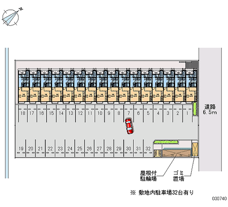 レオパレスさくらいⅡ 月極駐車場