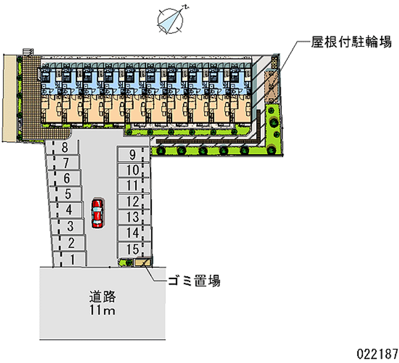 レオパレスプラティーク那須塩原 月極駐車場