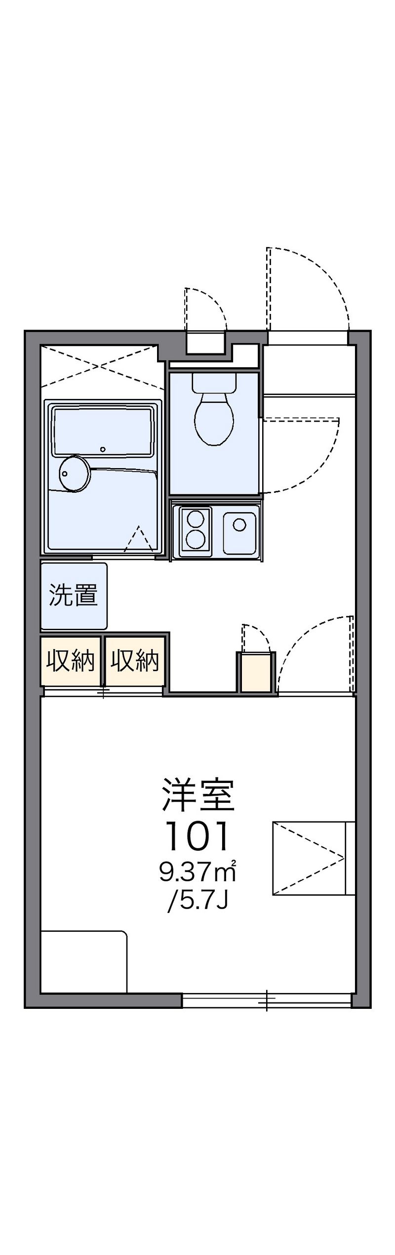 レオパレスパルコート 間取図