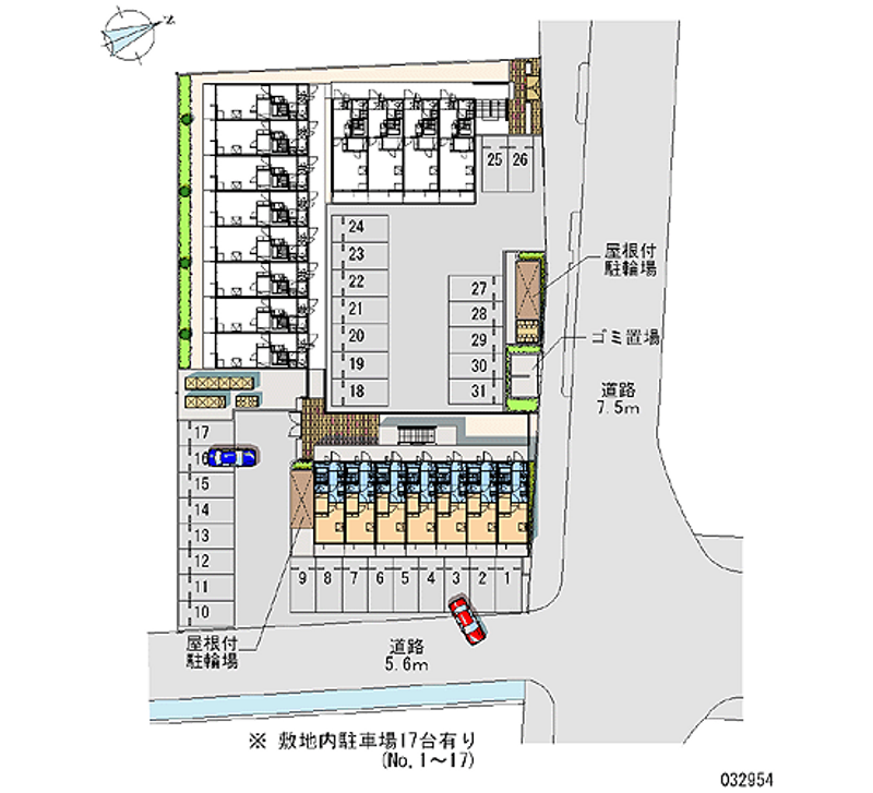 32954 Monthly parking lot