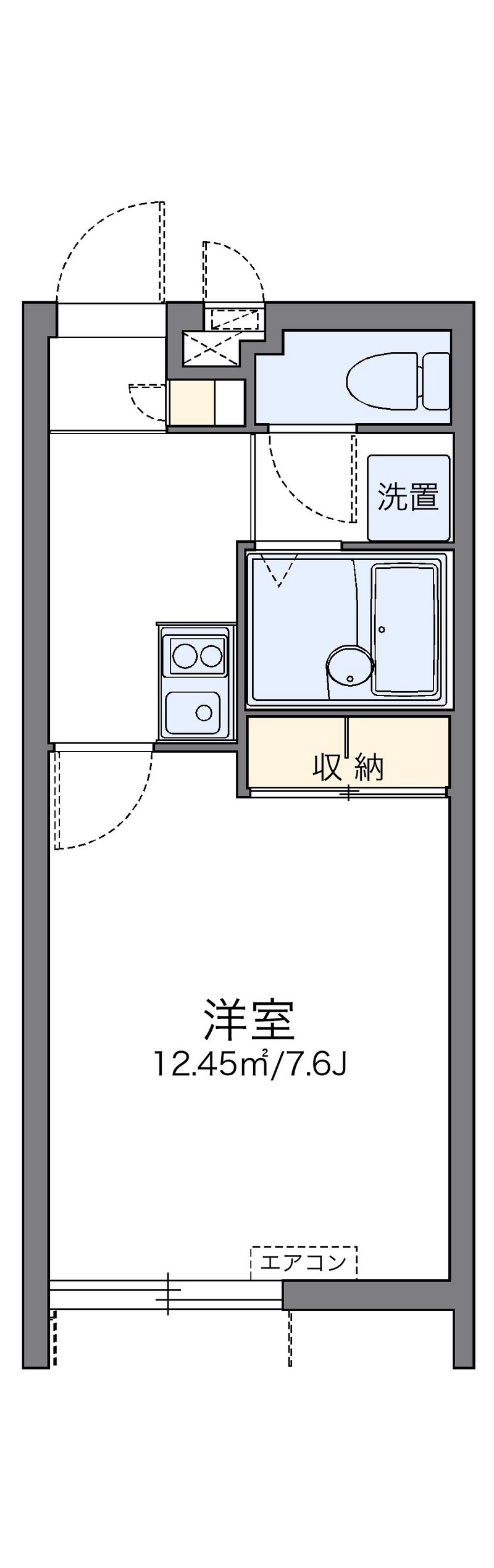 レオパレス蘭 間取図