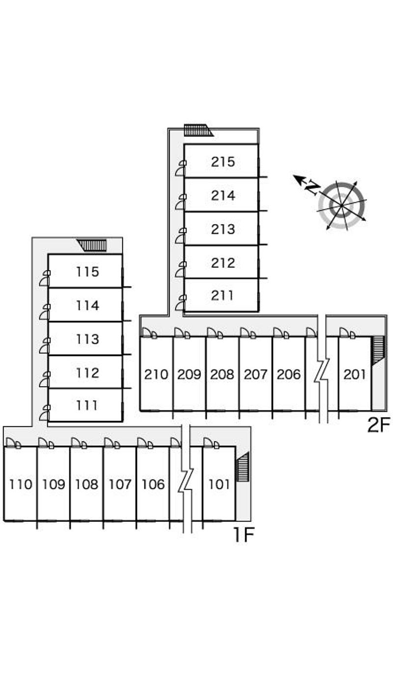レオパレス犀川２００６ 間取り配置図