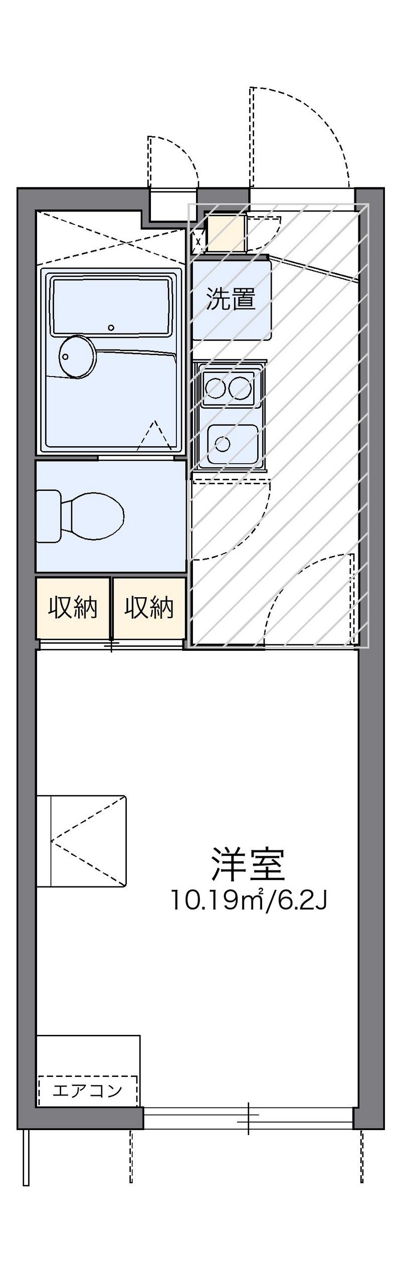 レオパレスコートリバーⅢ 間取図