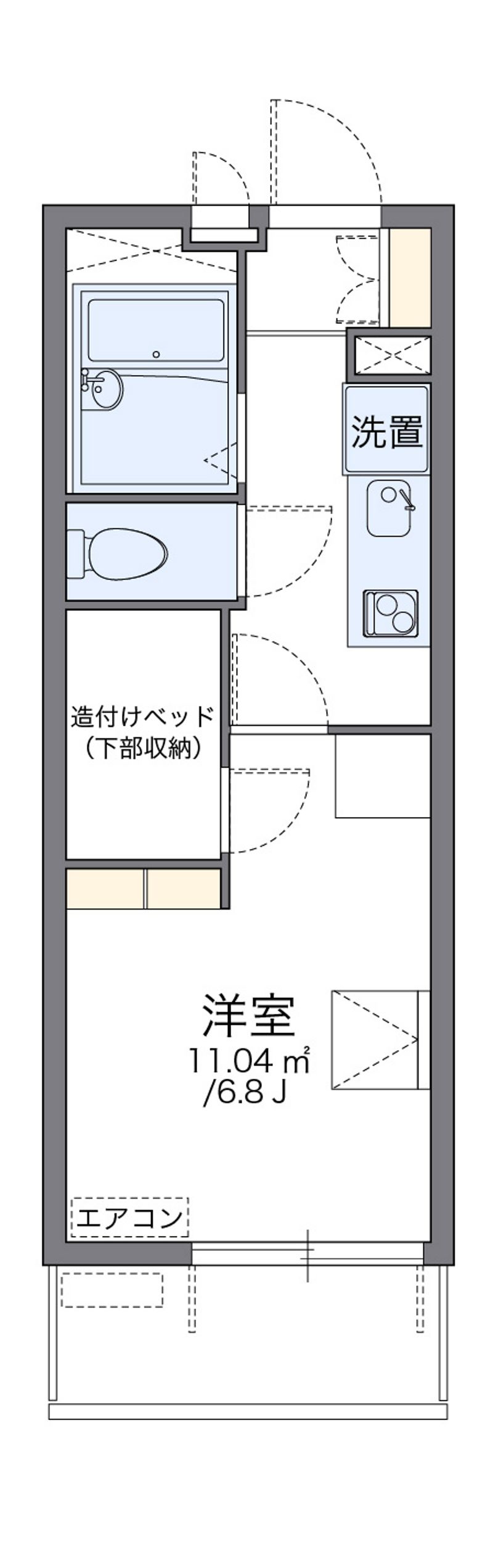レオパレスいもじまち 間取図