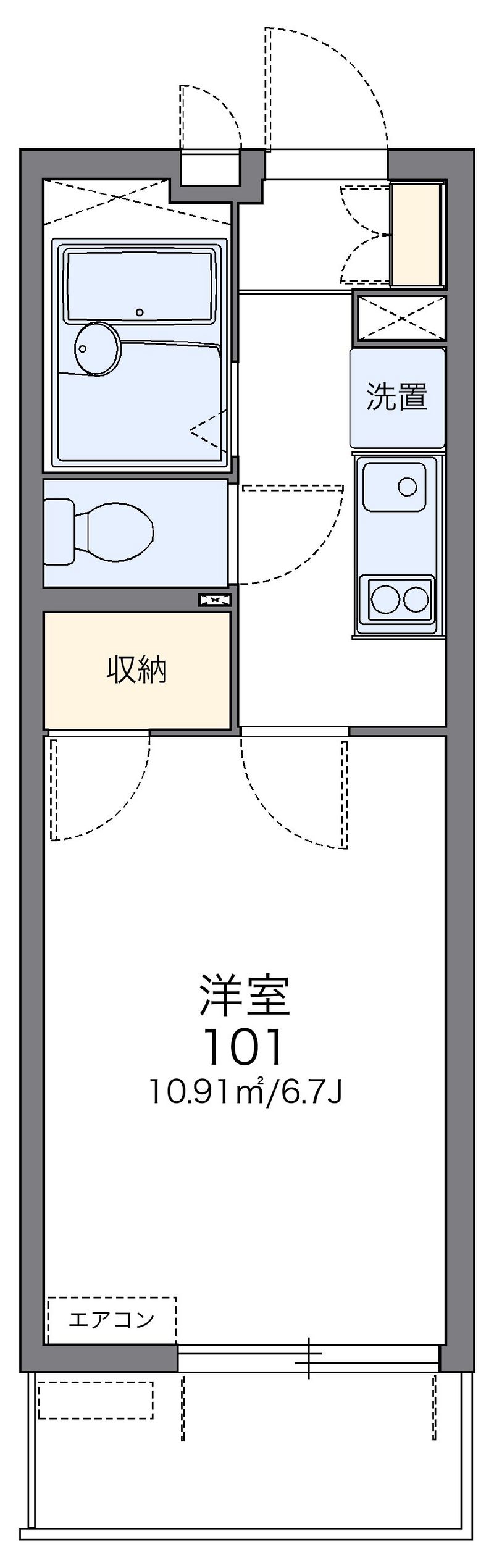 レオパレスパレス中田 間取図