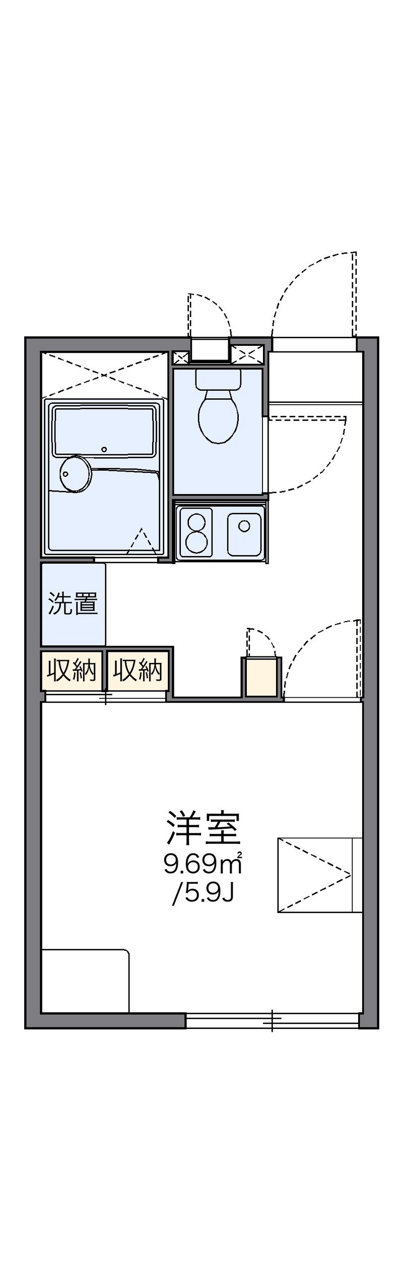 レオパレスグリーンガーデンⅢ 間取図
