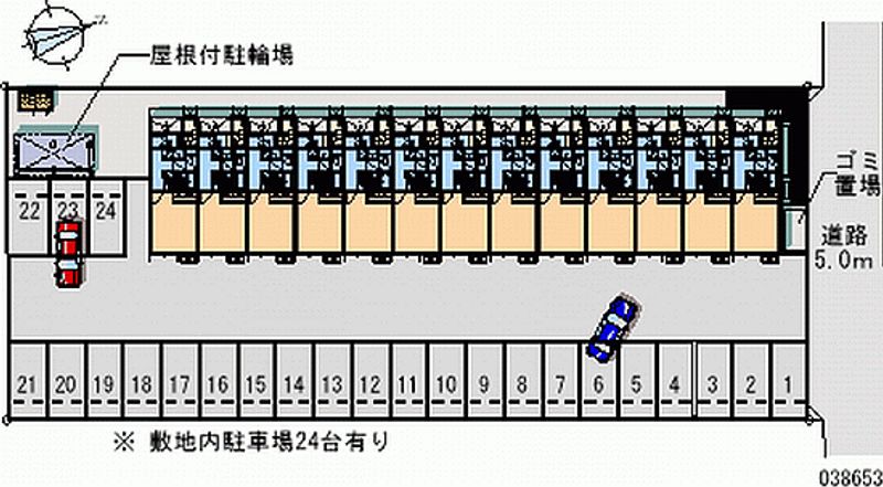 レオパレス愛Ⅱ 月極駐車場