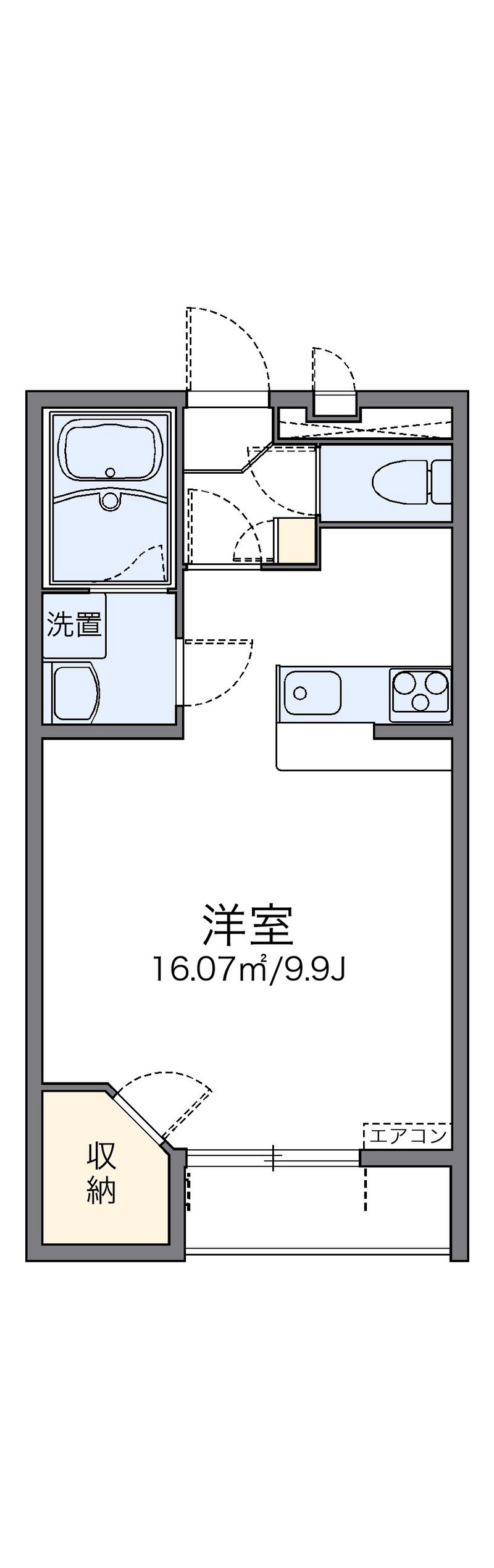 レオパレスシェソワⅡ 間取図