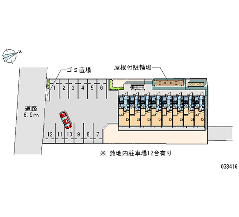 レオパレスアステック 月極駐車場