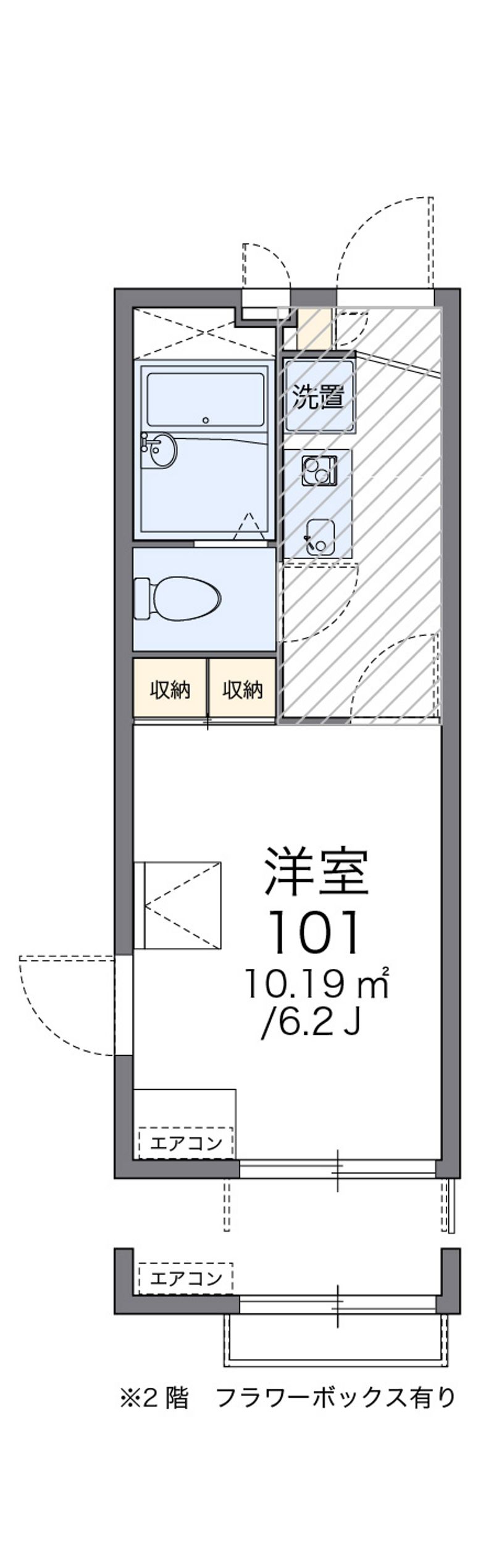 レオパレス旭Ⅱ 間取図