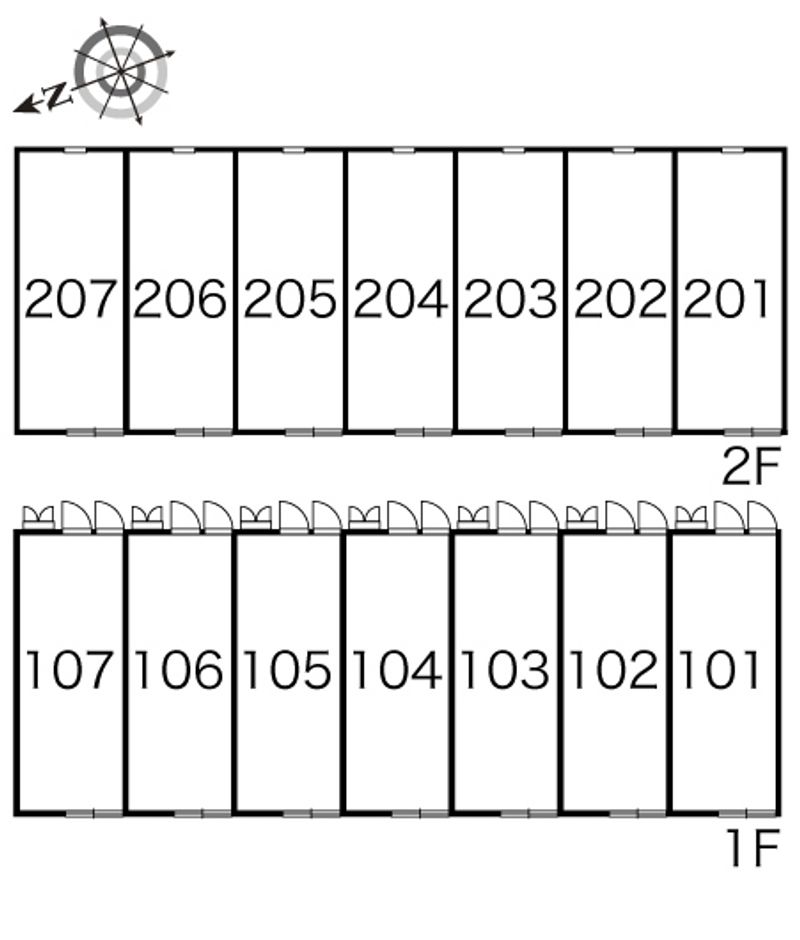 レオパレス皆生新田 間取り配置図
