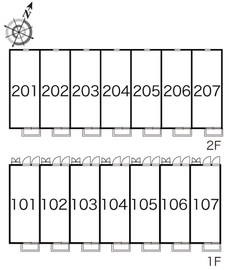 レオパレスアバンセＢ 間取配置図