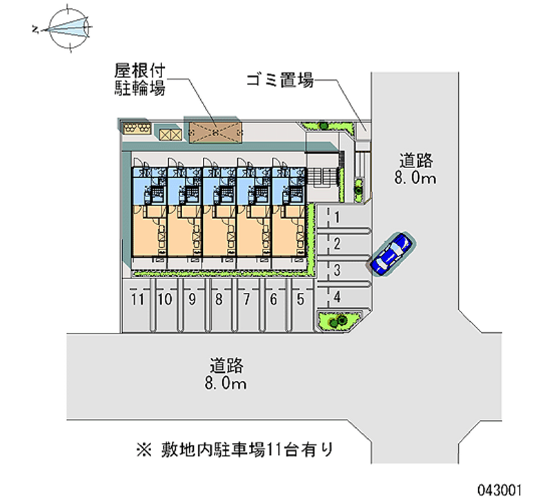 レオパレスフライハイト 月極駐車場