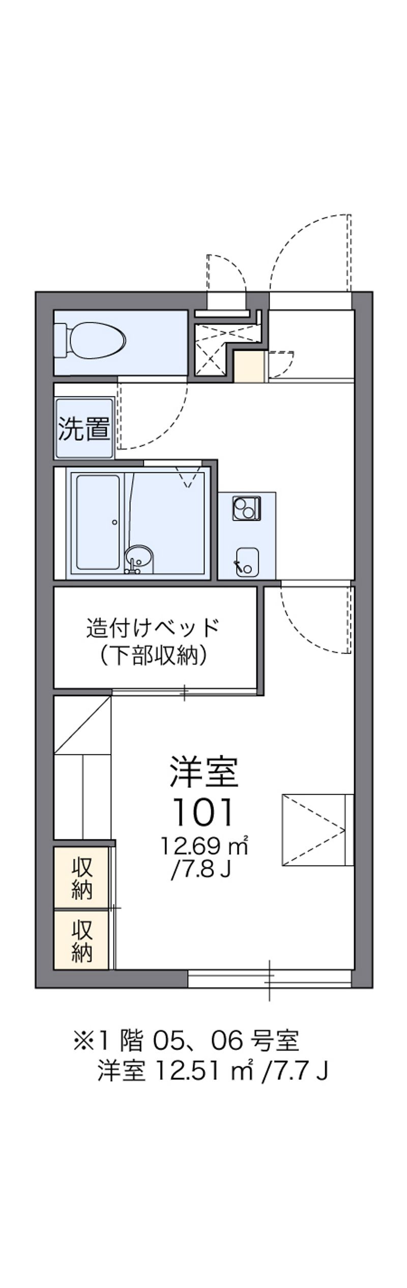 レオパレスサン　東シオヤ 間取図