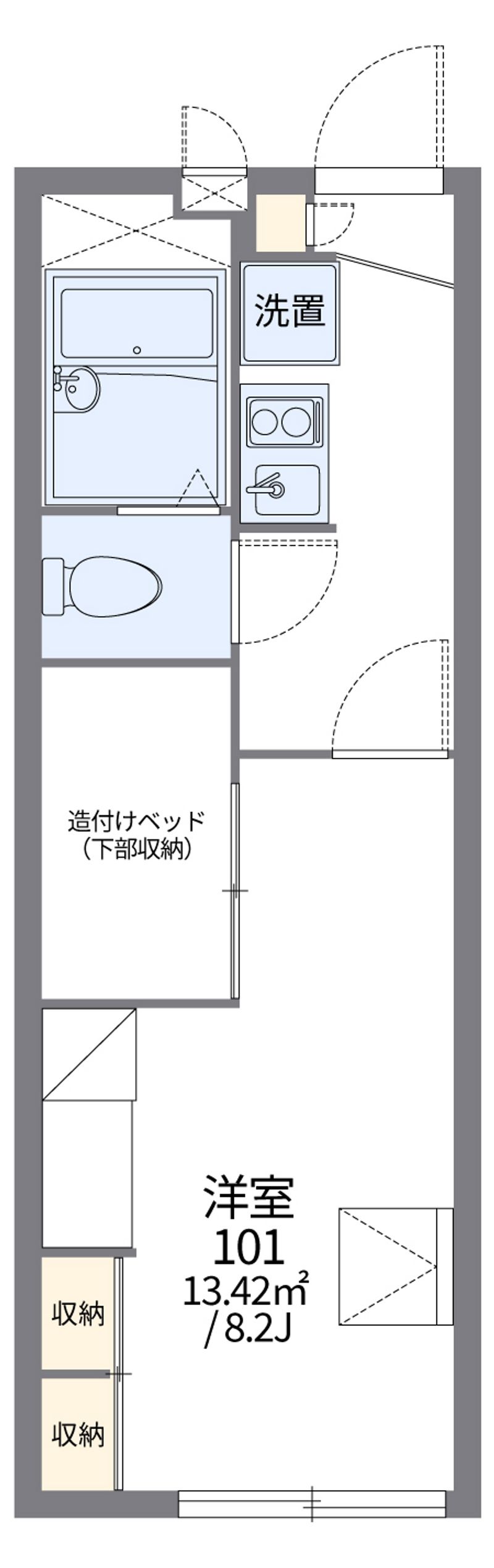 レオパレスシャンブル参番館 間取図