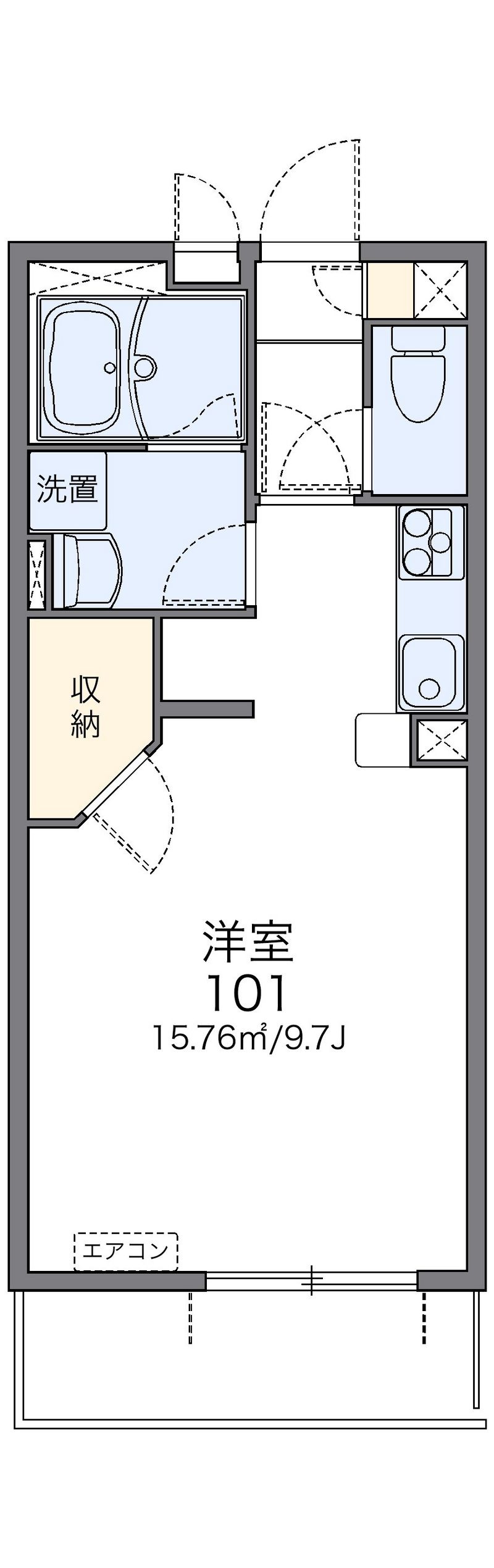 レオネクストエムティ逢坂Ⅱ 間取図