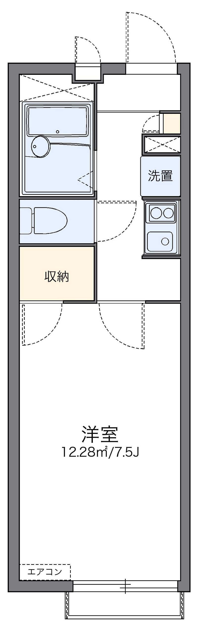 レオパレスシュークル 間取図