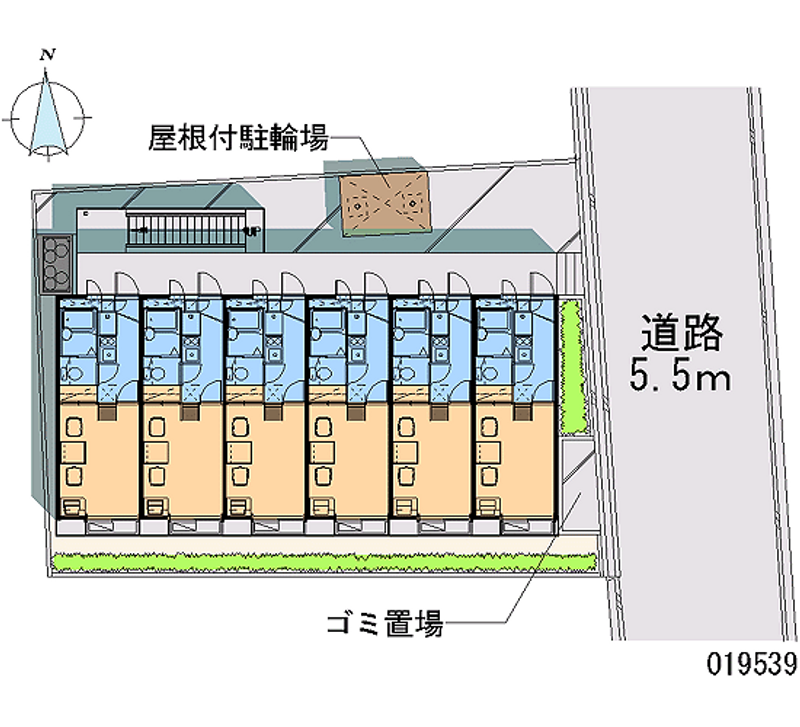 レオパレスフォレストⅠ 区画図