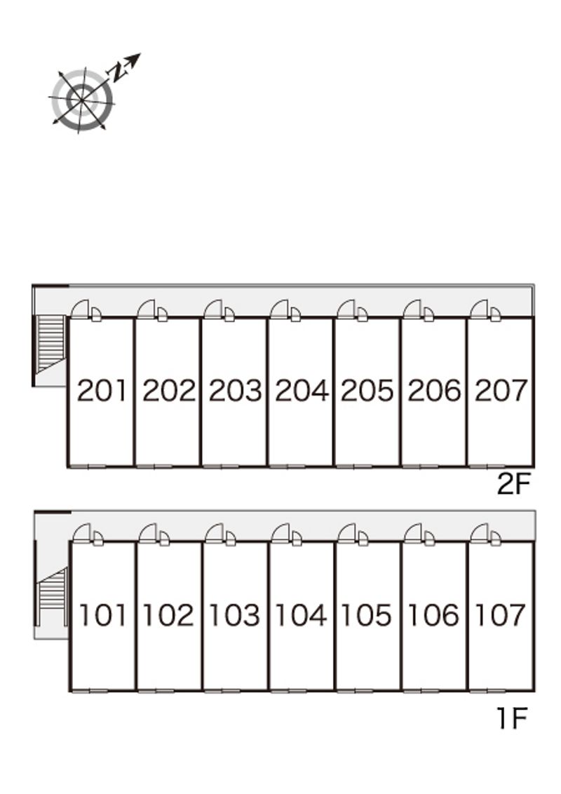 レオパレス白山台 間取配置図