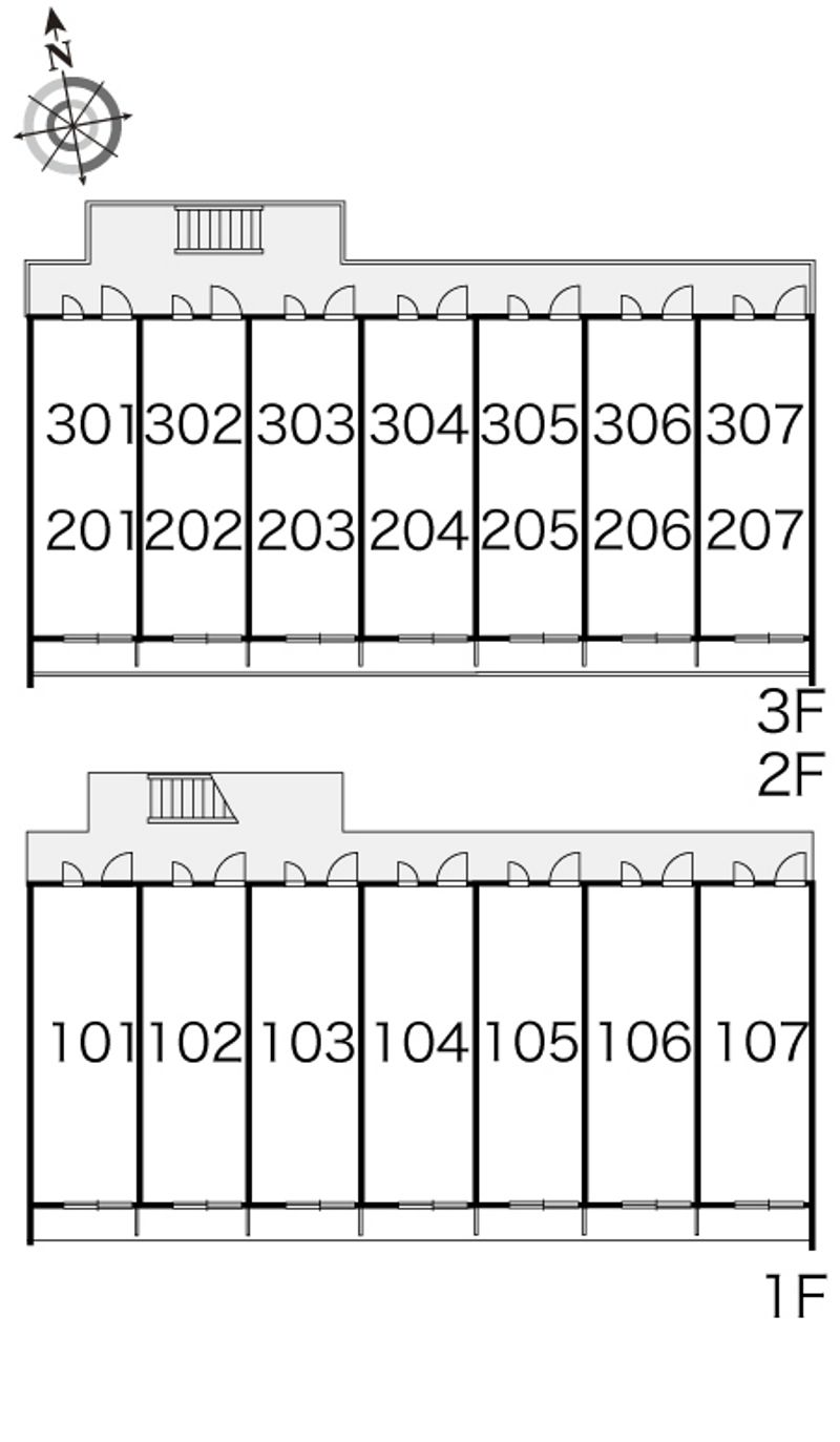 レオパレスファーレⅥ 間取配置図