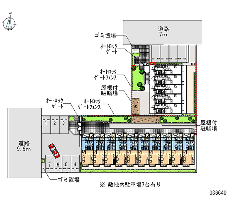 レオパレスリバーサイド西水元 月極駐車場