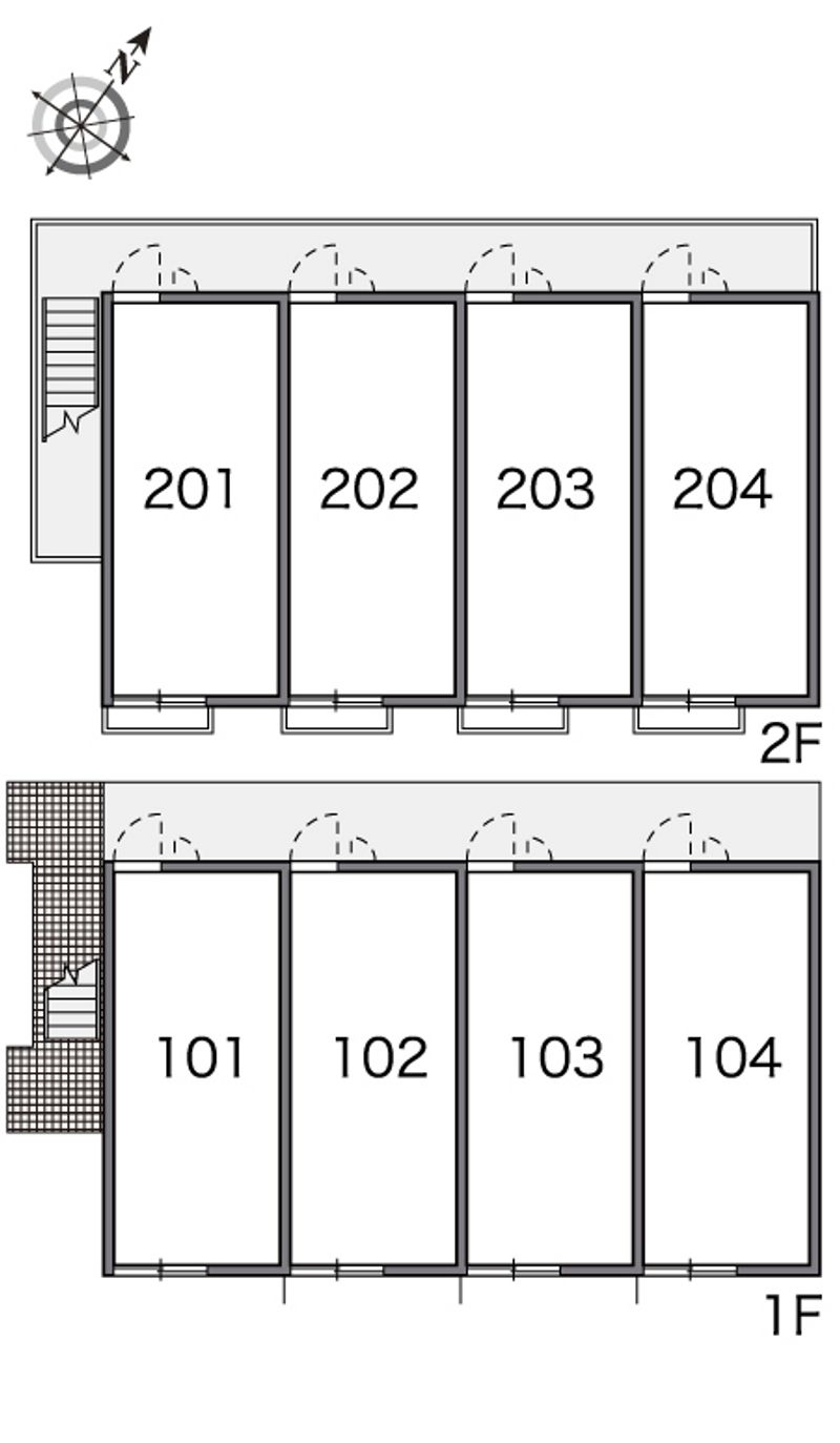 レオパレスランド諸岡 間取り配置図