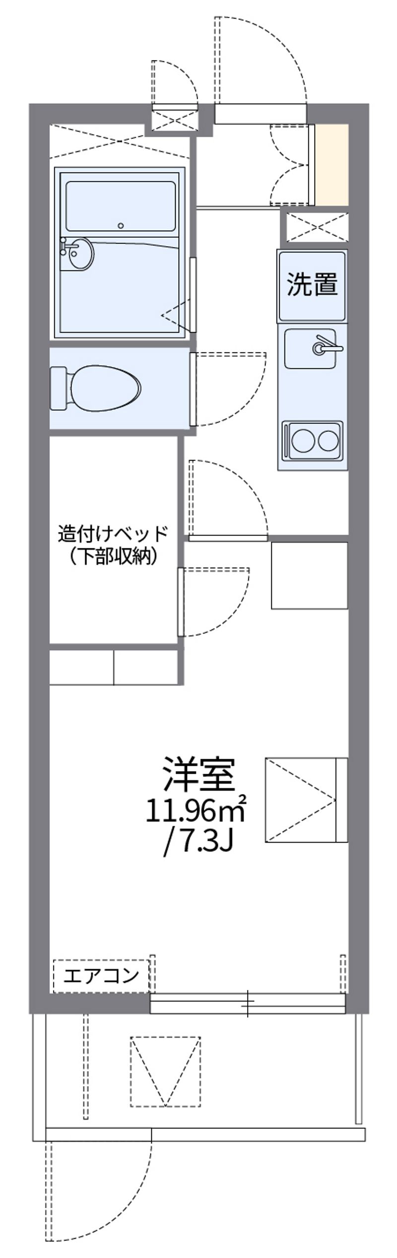 レオパレスちくぜん陣山 間取図