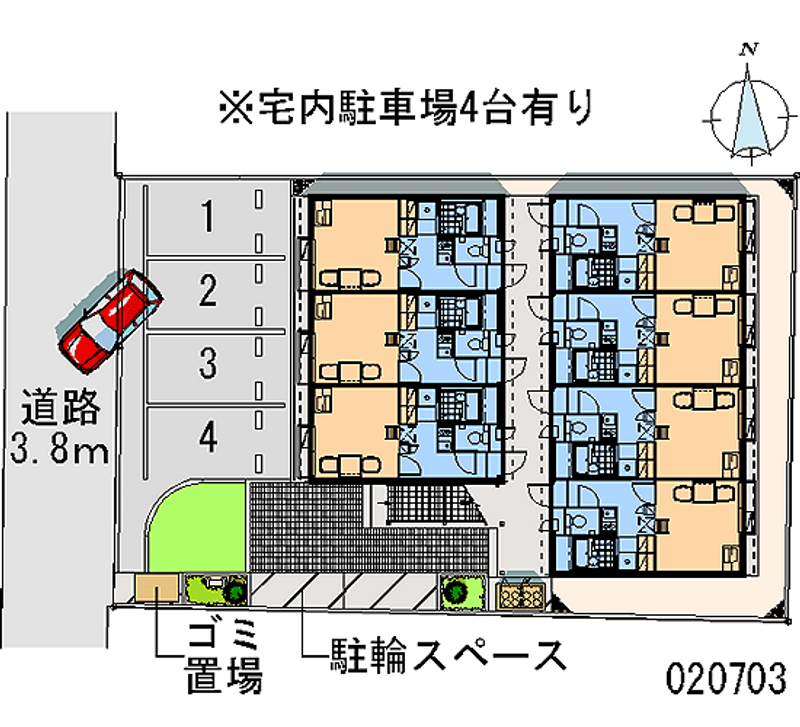 レオパレスｃｕｂｏ 月極駐車場