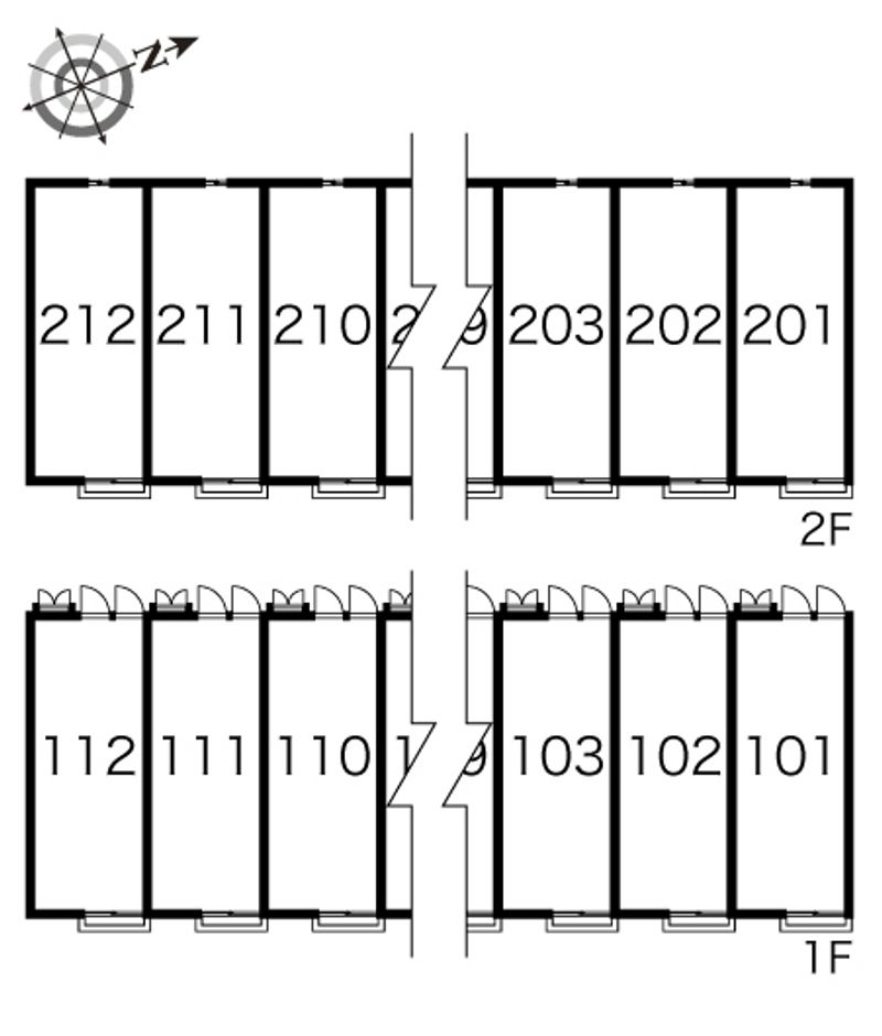 レオパレスドミール細江Ｎ壱番館 間取配置図