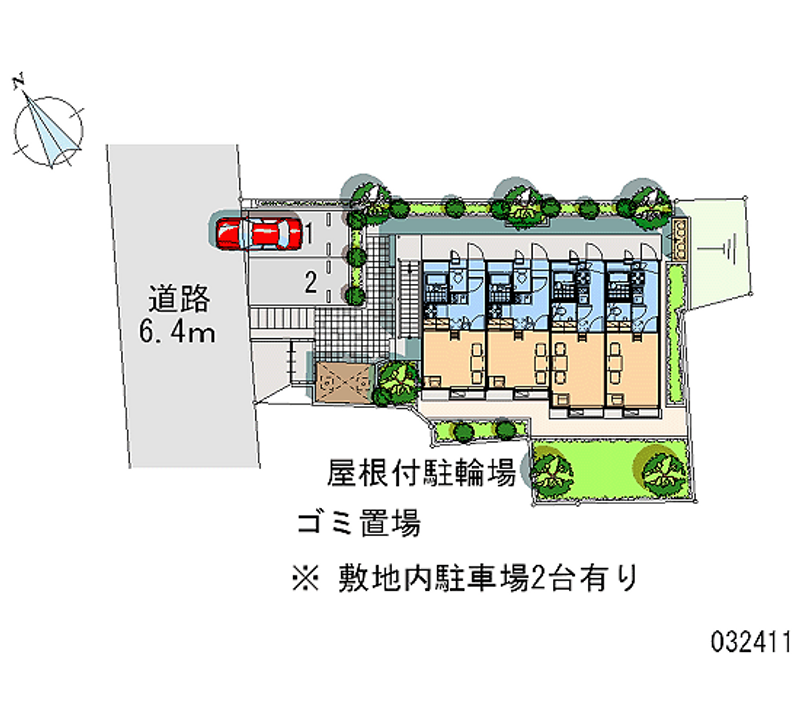 レオパレスビブレ千里山 月極駐車場