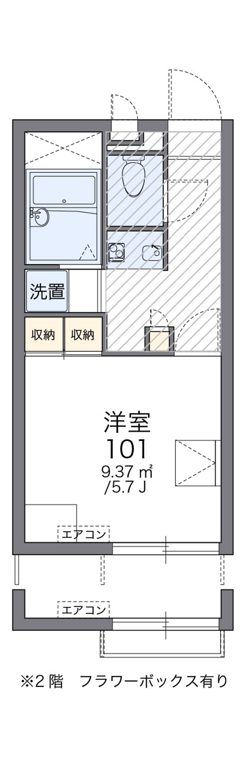 レオパレスベル新福 間取図