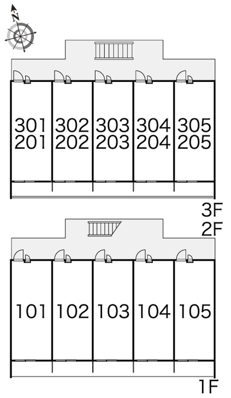 レオパレスロワジール 間取配置図