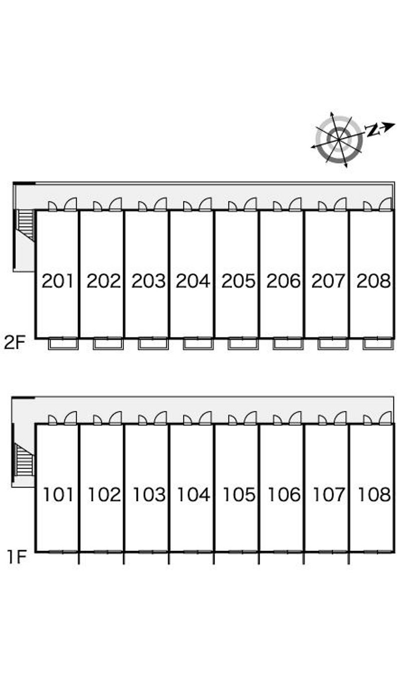 レオパレスサニーコートルート８ 間取配置図