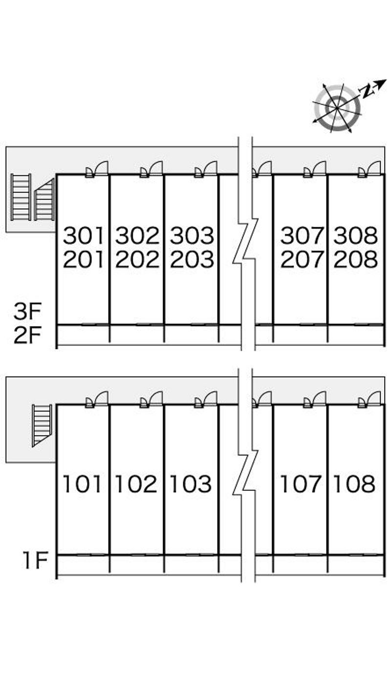 レオパレス東大城 間取配置図
