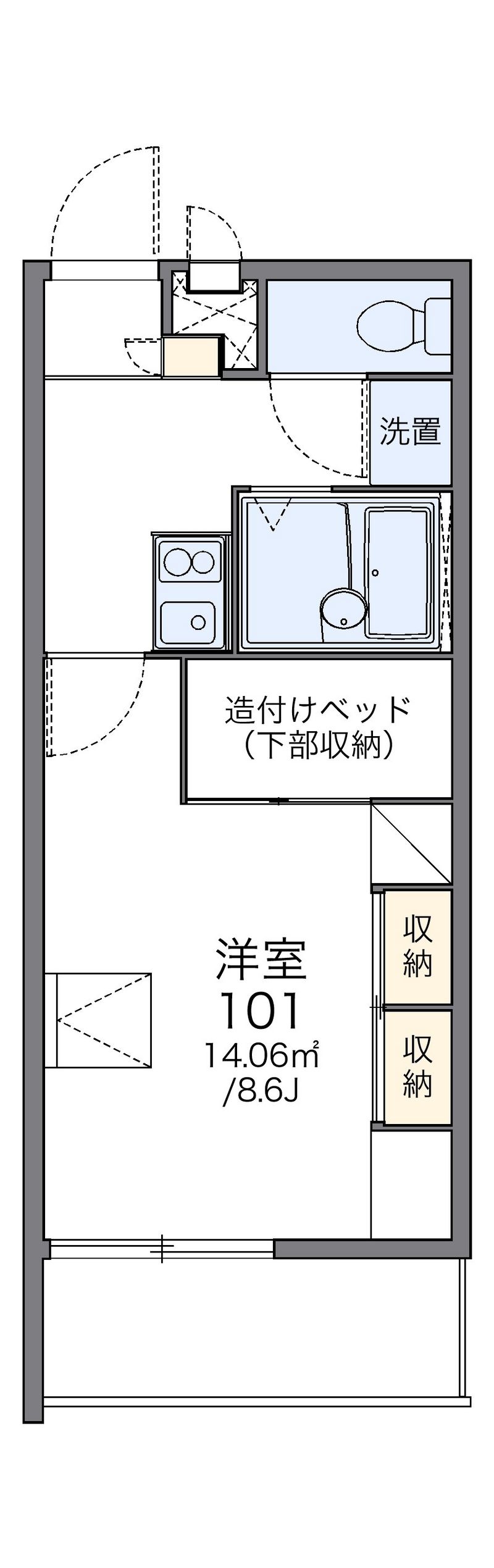 レオパレス見野山 間取図