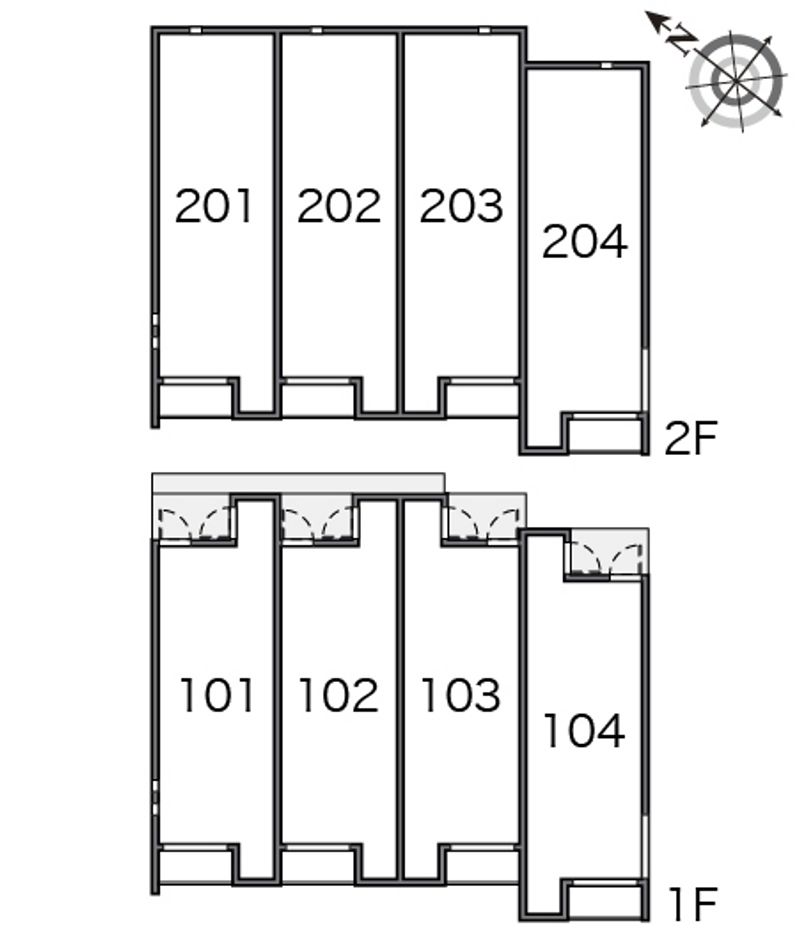 クレイノ小泉Ⅱ 間取り配置図