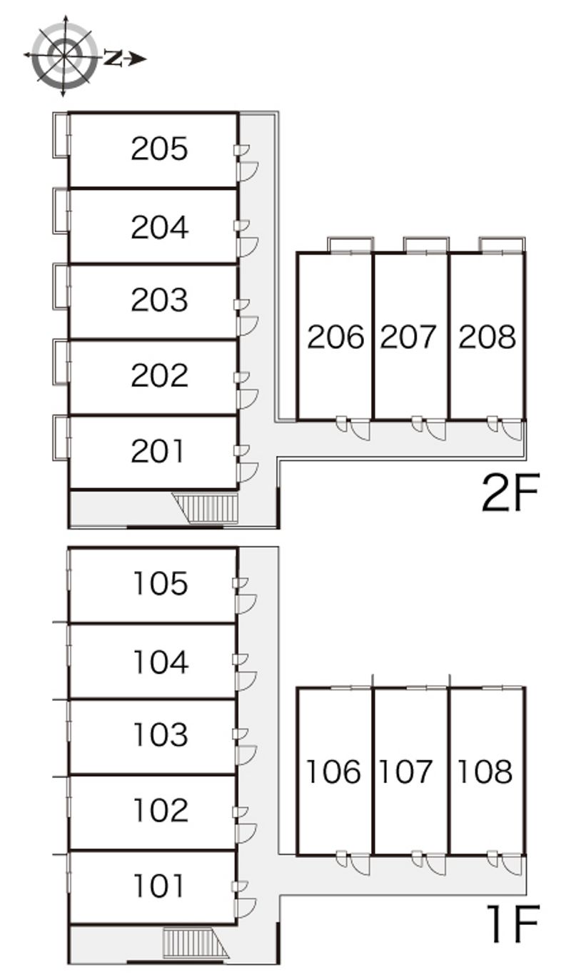 レオパレス拓諭１７ 間取配置図