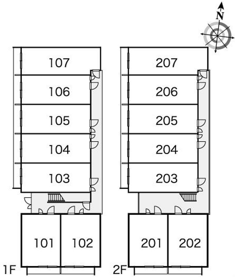 レオパレス柴原ＬＡ１ 間取配置図