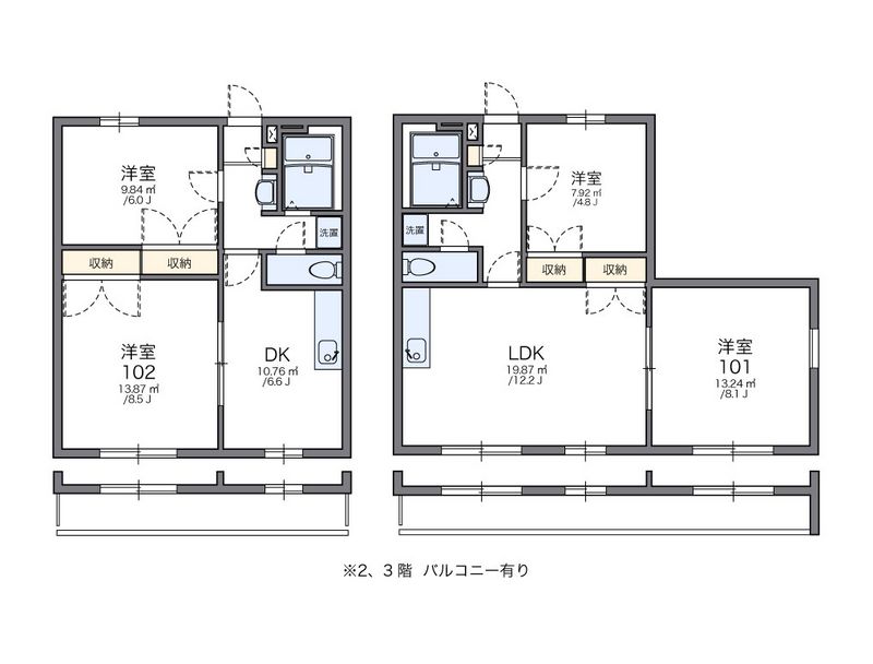 レオパレス鹿子木ＡＲＥＡⅡ 間取図