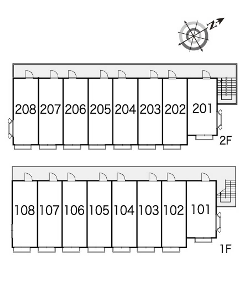 レオパレス白糸 間取配置図