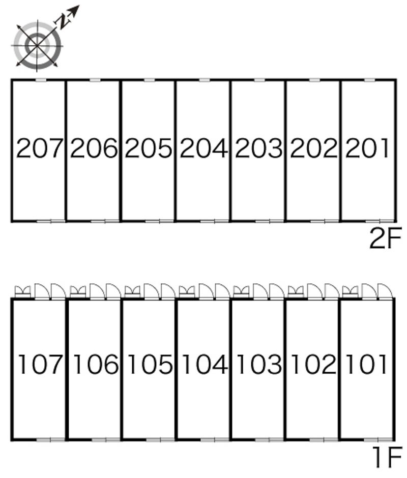 レオパレスＤＯＮ　ＤＯＮ 間取配置図