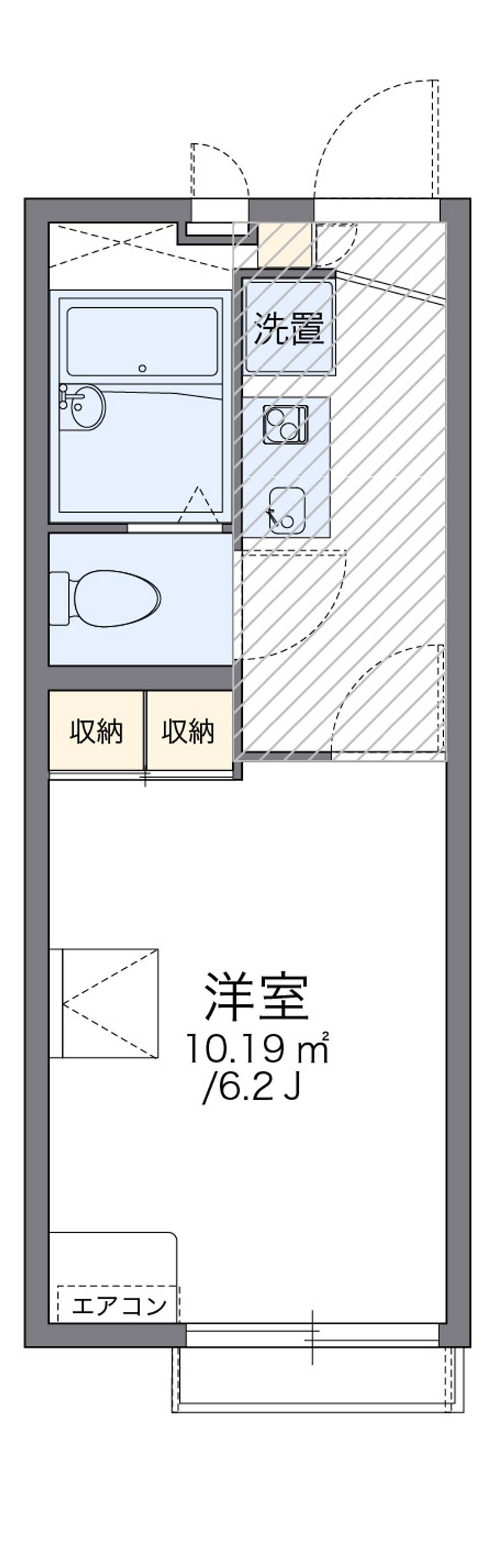 レオパレスアプリコット片山 間取図